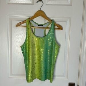 Terez race length gold and green tank. Well made and stylish.